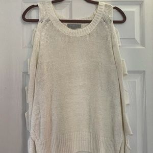 White Cut-out Sweater